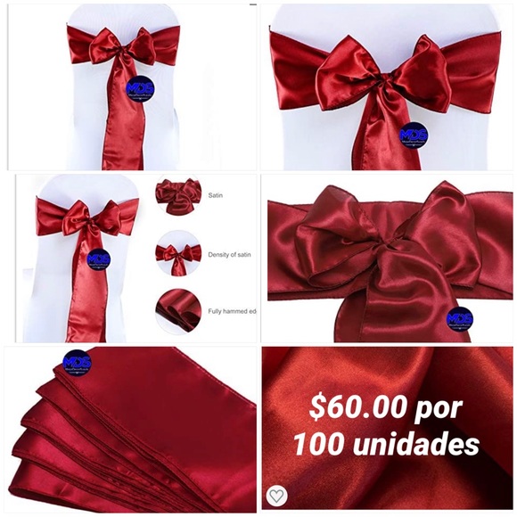 Chair sashes bows